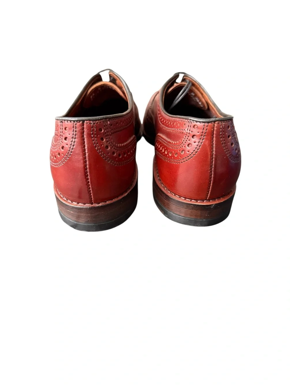 Allen Edmonds Strand Oxblood Leather Oxford Brogue Dress Wingtip Men’s Size 9.5